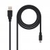 Cabo NanoCable USB 2.0 A para Mini-USB 5 Pinos 0.5m - Preto
