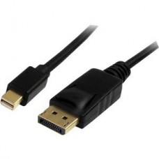 StarTech.com 3m Mini DisplayPort to DisplayPort 1.2 Cable DisplayPort 4k - Cabo DisplayPort - DisplayPort (M) para Mini DisplayPort (M) - 3 m - preto