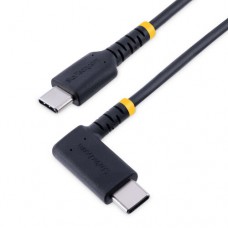 StarTech.com 6in (15cm) USB C Charging Cable Right Angle, 60W PD 3A, Heavy Duty Fast Charge USB-C Cable, USB 2.0 Type-C, Durable and Rugged Aramid Fiber, S20/iPad/Pixel - High Quality USB Charging Cord (R2CCR-15C-USB-CABLE) - Cabo USB - 24 pin USB-C