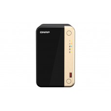 QNAP TS-264 NAS Tower Intel® Celeron® N5095 8 GB QNAP QTS Preto, Dourado