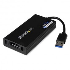 StarTech.com USB 3.0 to DisplayPort Adapter - DisplayLink Certified - 4K 30Hz - Adaptador USB/DisplayPort - Compatível com TAA - USB Tipo A (M) para DisplayPort (F) - USB 3.0 - 9 m - suporte de 4K, alimentação USB - preto - para P/N: MDP2DPMM10, MDP2