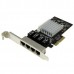 Startech Tarjeta de Red Pci Expres 4 Puertos Rj45 Gigabit Chipset Intel I350  St4000spexi