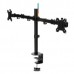 Kensington SmartFit Ergo Dual Extended Monitor Arm - Kit de montagem - braço ajustável - para 2 monitores - metal - preto - tamanho de tela: até 32'' - Computador de mesa, abraçadeira C, anel isolante, montável na secretária