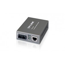 TP-LINK 10/100Mbps RJ45 to 100Mbps single-mode SC fiber Converter Full-duplexup to 20Km switching power adapter chassis mountable