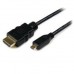 Cabo HDMI StarTech HDADMM2M 2m Micro HDMI para HDMI Cabo HDMI StarTech HDADMM2M 2m Micro HDMI para HDMI