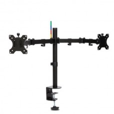Kensington SmartFit Ergo Dual Extended Monitor Arm - Kit de montagem - braço ajustável - para 2 monitores - metal - preto - tamanho de tela: até 32'' - Computador de mesa, abraçadeira C, anel isolante, montável na secretária