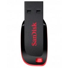 Unidade Flash USB Sandisk Cruzer Blade 64GB, USB 2.0, Preto/Vermelho