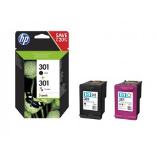 Tinta HP 301: Pack (Preto/Tricolor) N9J72AE Tinta HP 301: Pack (Preto/Tricolor) N9J72AE