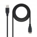 Cabo USB 3.0 Nanocable USB-A Macho para Micro-USB Macho - 2m (10.01.1102-BK)