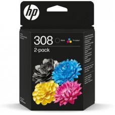 HP 308 - Pack de 2 - preto, amarelo, azul cyan, magenta - original - caixa - tinteiro - para P/N: 714L9B#686