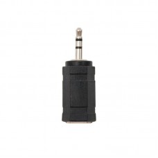 Adaptador de Áudio Nanocable, Jack 2.5mm-H para Jack 3.5mm-M, Preto