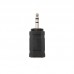 Adaptador de Áudio Nanocable, Jack 2.5mm-H para Jack 3.5mm-M, Preto