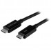 StarTech.com 1m (3.3ft) Thunderbolt 3 Cable, 20Gbps, 100W PD, 4K Video, Thunderbolt-Certified, Compatible w/ TB4/USB 3.2/DisplayPort - Cabo Thunderbolt - 24 pin USB-C (M) para 24 pin USB-C (M) - Thunderbolt 3 / USB / DisplayPort - 1 m - preto - para