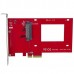Controladora Startech PEX4SFF8639 PCIe x4, NVMe, SFF-8639, Vermelha
