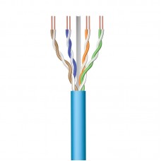 EWENT Bobine de Instalação Cat 6A U/UTP AWG23/1 CU 305mt. CPR Eca Class SOLID, Jacket: LSZH azul