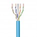 EWENT Bobine de Instalação Cat 6A U/UTP AWG23/1 CU 305mt. CPR Eca Class SOLID, Jacket: LSZH azul