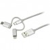 Cabo StarTech 3-em-1 USB para Lightning, USB-C e Micro USB (LTCUB1MGR)