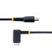 StarTech.com 6in (15cm) USB C Charging Cable Right Angle, 60W PD 3A, Heavy Duty Fast Charge USB-C Cable, USB 2.0 Type-C, Durable and Rugged Aramid Fiber, S20/iPad/Pixel - High Quality USB Charging Cord (R2CCR-15C-USB-CABLE) - Cabo USB - 24 pin USB-C