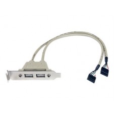 StarTech.com 2 Port USB A Female Low Profile Slot Plate Adapter - USBPLATELP