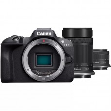 Camara Canon Eos R100 + Rf-S 18-45mm F4.5-6.3 Is Stm + Rf-S 55-200mm F5-7.1 Is Stm Kit Milc 24,1 Mp Cmos 6000 X 4000 Pixeles Neg