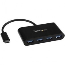 StarTech.com 4-Port USB-C Hub - Portable USB-C to 4x USB-A Hub - Bus-Powered USB 3.1 Gen 1 Type-C Hub - USB 3.0 Port Expander (HB30C4AB) - Hub - 4 x SuperSpeed USB 3.0 - desktop