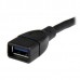 StarTech.com 6in Short USB 3.0 Extension Adapter Cable (USB-A Male to USB-A Female) - USB 3.1 Gen 1 (5Gbps) Port Saver Cable - Black (USB3EXT6INBK) - Cabo de extensão USB - USB Tipo A (F) para USB Tipo A (M) - USB 3.0 - 15.2 cm - moldado - preto - pa