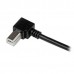 StarTech.com 2m USB 2.0 A to Right Angle B Cable Cord - 2 m USB Printer Cable - Right Angle USB B Cable - 1x USB A (M), 1x USB B (M) (USBAB2MR) - Cabo USB - USB Tipo B (M) para USB (M) - USB 2.0 - 2 m - conector 90° - preto