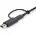 3ft Hybrid USB-C Cable w/USB-A Adapter