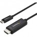StarTech.com 6ft (2m) USB C to HDMI Cable, 4K 60Hz USB Type C to HDMI 2.0 Video Adapter Cable, Thunderbolt 3 Compatible, Laptop to HDMI Monitor/Display, DP 1.2 Alt Mode HBR2 Cable, Black - 4K USB-C Video Cable (CDP2HD2MBNL) - Cabo adaptador - 24 pin