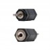 Adaptador de Áudio Nanocable, Jack 2.5mm-H para Jack 3.5mm-M, Preto