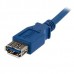StarTech.com 1m Blue SuperSpeed USB 3.0 Extension Cable A to A - Male to Female USB 3 Extension Cable Cord 1 m (USB3SEXT1M) - Cabo de extensão USB - USB Tipo A (M) para USB Tipo A (F) - USB 3.0 - 1 m - preto - para P/N: 2SD4FCRU3, CFASTRWU3, HB30A4AI
