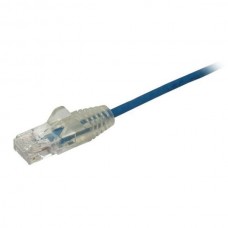 2m Slim Cat6 Cable - Blue Cabl Snagless - 28 Awg Copper Wire