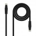 Cabo de Rede Nanocable Cat.6a, Modelo 10.20.1803-BK, RJ45, 3m, Preto