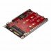 StarTech.com Adaptador de disco M.2 de duas ranhuras para SATA para baía de disco de 2,5 StarTech.com Adaptador de disco M.2 de duas ranhuras para SATA para baía de disco de 2,5