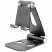 StarTech.com Phone and Tablet Stand, Foldable Universal Mobile Device Holder for Smartphones & Tablets, Adjustable Multi-Angle Viewing Ergonomic Cell Phone Stand for Desk, Portable, Black - Foldable Phone Holder (USPTLSTNDB) - Apoio de desktop para t