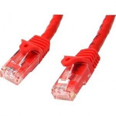 StarTech.com 5m CAT6 Ethernet Cable, 10 Gigabit Snagless RJ45 650MHz 100W PoE Patch Cord, CAT 6 10GbE UTP Network Cable w/Strain Relief, Red, Fluke Tested/Wiring is UL Certified/TIA - Category 6 - 24AWG (N6PATC5MRD) - Cabo patch - RJ-45 (M) para RJ-4