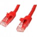 StarTech.com 5m CAT6 Ethernet Cable, 10 Gigabit Snagless RJ45 650MHz 100W PoE Patch Cord, CAT 6 10GbE UTP Network Cable w/Strain Relief, Red, Fluke Tested/Wiring is UL Certified/TIA - Category 6 - 24AWG (N6PATC5MRD) - Cabo patch - RJ-45 (M) para RJ-4