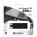 Kingston Technology DataTraveler 70 unidade de memória USB 256 GB USB Type-C 3.2 Gen 1 (3.1 Gen 1) Preto