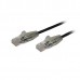 Cabo Ethernet Startech Cat6 Slim 0,5m, Preto Cabo Ethernet Startech Cat6 Slim 0,5m, Preto