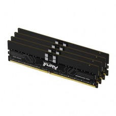 Kingston FURY Renegade Pro - DDR5 - kit - 128 GB: 4 x 32 GB - DIMM 288-pin - 6400 MHz / PC5-51200 - CL32 - 1.4 V - registado - ECC - preto Kingston FURY Renegade Pro - DDR5 - kit - 128 GB: 4 x 32 GB - DIMM 288-pin - 6400 MHz / PC5-51200 - CL32 - 1.4 V - registado - ECC - preto