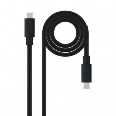 Cabo Nanocable USB 3.2 Gen2x2 - 20Gbps, 5A/100W, 4K/60Hz, USB-C Macho/USB-C Macho, 3m, Preto