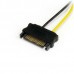 StarTech.com 6in SATA Power to 6 Pin PCI Express Video Card Power Cable Adapter - SATA to 6 pin PCIe power - Cabo de alimentação - SATA de alimentação (M) para alimentação PCIe 6 pinos (M) - 15 cm