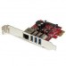 StarTech.com 3 Port PCI Express USB 3.0 Card + Gigabit Ethernet - Fits Standard & Low-Profile PCs - UASP Supported - Optional SATA Power (PEXUSB3S3GE) - Adaptador de rede / USB - PCIe 2.0 baixo perfil - USB 3.0 x 3 + 1000Base-T x 1