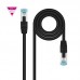 Cabo Nanocable Cat.7, Preto, 50cm, AWG26, LSZH, SFTP, PIMF