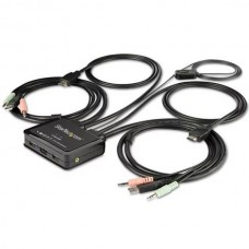 StarTech.com 2 Port HDMI KVM Switch, 4K 60Hz, Compact Dual Port UHD/Ultra HD USB Desktop KVM Switch with Integrated 4ft Cables & Audio, Bus Powered & Remote Switching, MacBook ThinkPad - SV211HDUA4K StarTech.com 2 Port HDMI KVM Switch, 4K 60Hz, Compact Dual Port UHD/Ultra HD USB Desktop KVM Switch with Integrated 4ft Cables & Audio, Bus Powered & Remote Switching, MacBook ThinkPad - SV211HDUA4K