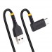 StarTech.com 6ft (2m) USB A to C Charging Cable Right Angle, Heavy Duty Fast Charge USB-C Cable, USB 2.0 A to Type-C, Durable and Rugged Aramid Fiber, 3A, S20/iPad/Pixel - High Quality USB Charging Cord (R2ACR-2M-USB-CABLE) - Cabo USB - USB (M) reto