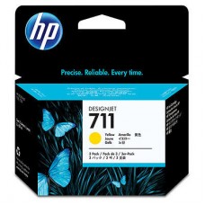 HP 711 original Ink cartridge CZ136A yellow standard capacity 3-pack