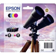 Tinteiro EPSON 502 Multipack 4 Cores + Alarme RF - XP-5100/5, WF-2860/5