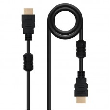 Cabo HDMI Nanocable 3m V1.4: Alta Velocidade, 4K, 120Hz, com Ferritas Cabo HDMI Nanocable 3m V1.4: Alta Velocidade, 4K, 120Hz, com Ferritas