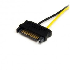 StarTech.com 6in SATA Power to 8 Pin PCI Express Video Card Power Cable Adapter - SATA to 8 pin PCIe power - Cabo de alimentação - SATA de alimentação (M) para alimentação PCIe 8 pinos (M) - 15 cm